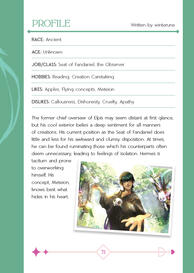 FFXIV Otome Zine - Hermes profile page